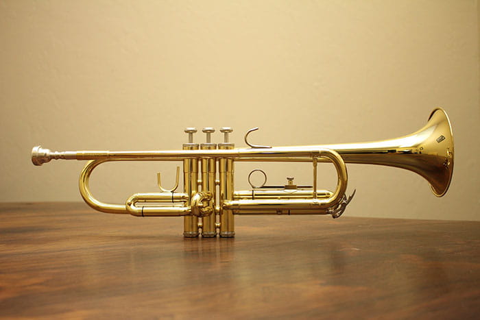 Trumpet made of brass