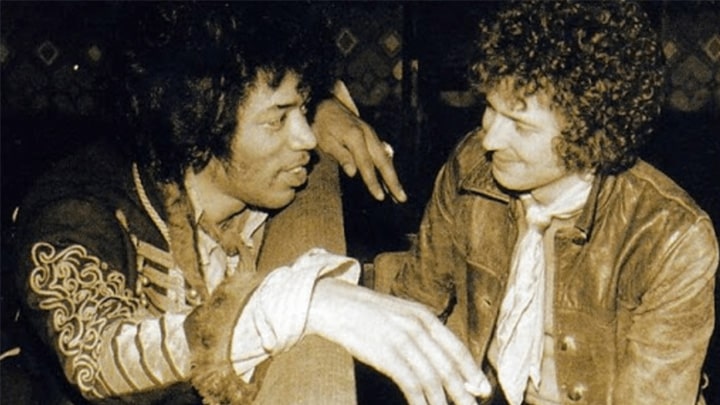 Jimi Hendrix and Eric Clapton