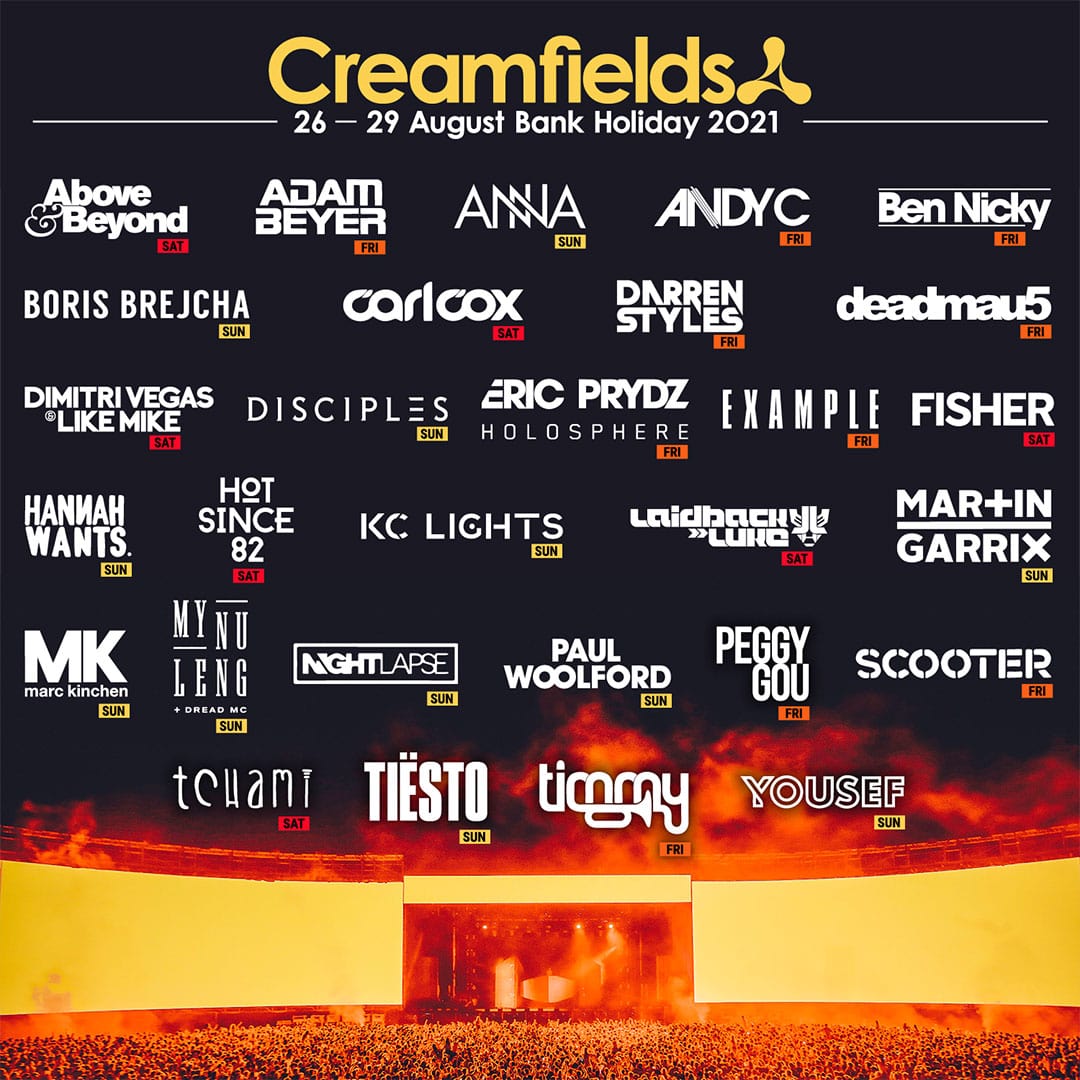 Creamfields 2021 lineup