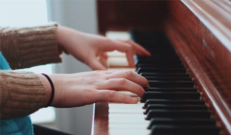 playing the piano